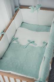 Mint Baby Linen Duvet And Pillow Covers Baby Bedding With Bows Natural Organic Natural Newborn Sheets Quarto Bebe Acessorios De Bebe Protetor De Berco