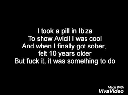 I Took A Pill In Ibiza Seeb Remix Lyrics Mike Posner I Took A Pill Mike Posner Lyrics