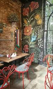 Pin By Mariah Woods On Home Decorating Kitchen Wall Mural Ideas Cafe Interior Design Coffee Shop Design