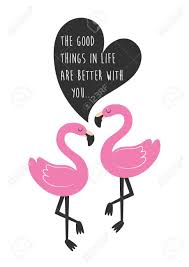Authors topics quote of the day random. Cute Love Card With Flamingo And Quote Vector Illustration Royalty Free Cliparts Vectors And Stock Illustration Image 88159828