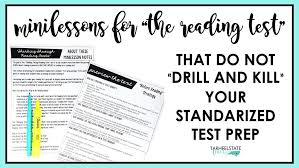 Reading Test Prep Minilessons Tarheelstate Teacher