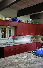 With paint, red painted kitchen can be transformed without costing you a fortune. Primer Red Chalk Paint Kitchen Cabinets Chalk Paint Kitchen Cabinets Chalk Paint Kitchen Red Kitchen Cabinets
