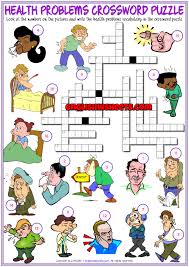 •vocabulary » medicine and health. Health Problems Esl Crossword Puzzle Worksheet For Kids