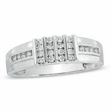 Use code 20clearance at checkout. Men S 1 5 Ct T W Diamond Wedding Band In 10k White Gold Zales Outlet
