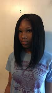 Black women have natural frizzy hair. Pin By Noiyae Stancle On Middle Part Bob Quick Weave Hairstyles Black Bob Hairstyles Weave Bob Hairstyles