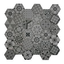 Find Coulson 312 X 326mm Hexagon Pattern Mosaic Tile Sheet At Bunnings Warehouse Visit Your Local Store For Th Mosaic Tile Sheets Hexagon Pattern Mosaic Tiles