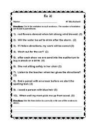 Sentence Editing For Punctuation And Basic Grammar With An Sentence Editing Basic Grammar Sentences