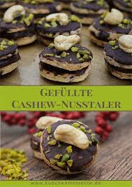 Gefullte Cashew Nusstaler Kuchenmomente Rezept Susse Backerei Lebensmittel Essen Rezepte