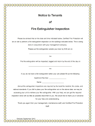 Printable monthly fire extinguisher inspection form. Notice To Tenants Of Fire Extinguisher Inspection 2010 2021 Fill And Sign Printable Template Online Us Legal Forms