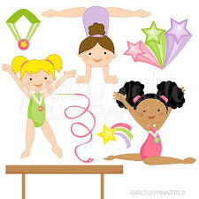 Girls Gymnastics Cute Digital Clipart For Commercial And Personal Use Gymnast Clipart Gymnastics Clip Art Girl Graph Cute Clipart Clip Art Digital Clip Art