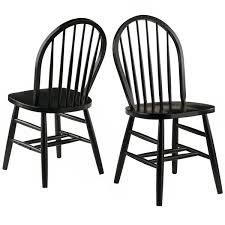 Get free shipping on qualified wood, black dining chairs or buy online pick up in store today in the furniture department. Winsome Wood Windsor 16 69 In Black Dining Chair Set Of 2 29836 Rona