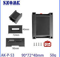 Custom PLC Industrial Control Chassis Junction Box 90*71*40mm ABS Plastic  DIN Rail Enclosure