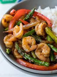 Honey Garlic Shrimp Stir Fry Recipe Pork Rib Recipes Garlic Shrimp Shrimp Stir Fry