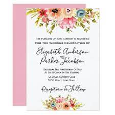 Pretty Pink Amp Peach Watercolor Floral Wedding Card Wedding Invitations Ca Floral Wedding Invitations Watercolor Floral Wedding Invitations Floral Wedding