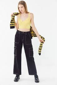 Bdg High Waisted Contrast Stitch Skate Jean Black Contrast Stitch Black Jeans Womens Wholesale Clothing