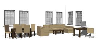 Dining table | 3d cad model library. Revit Content Table