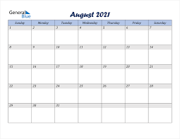 2021 blank and printable word calendar template. August 2021 Calendar Pdf Word Excel