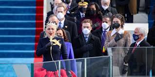 04:48 gmt, 26 february 2021. Watch Lady Gaga S Stunning National Anthem Performance At Joe Biden S Inauguration Glamour