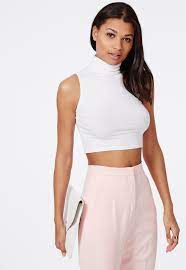 Revamp your wardrobe and your style with a wide selection of high neck ribbed crop top available at alibaba.com at unbelievable discounts. Missguided High Neck Ribbed Jersey Sleeveless Crop Top White Crop Tops Women Crop Tops Sleeveless Crop Top