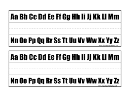 Alphabet lines are a necessary part of any classroom decor. Desk Tag Alphabet