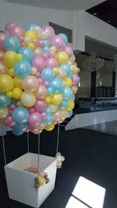 Download Beautiful Free Form Hot Air Balloon Sculpture For This Special Christening Hot Air Ballon Baby Shower Hot Air Balloon Decorations Hot Air Balloon Party