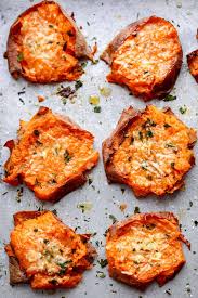 Whether you are a novice or an experienced cook, there is a recipe to su. Garlic Butter Smashed Sweet Potatoes With Parmesan Cafe Delites