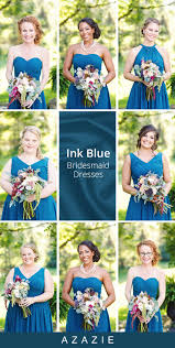 Black And Blue Wedding Colors Ink Blue Bridesmaid Dress Styles Free Custom Sizing Ink Blue Bridesmaid Dresses Blue Bridesmaids Blue Bridesmaid Dresses