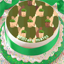 Especially not one decorated with fondant! Army Soldiers Military 19 Cm Round Personalised Fondant Icing Cake Topper Amazon Co Uk Grocery