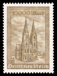 Geschützt durch eine transparente glasdisk. Bedeutende Deutsche Bauwerke Kolner Dom Briefmarke Deutsches Reich