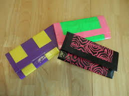 Wrap the ends of duct tape around the back and tape down. Make A Duct Tape Wallet In 5 Steps Tutorial Duct Tape Wallet Duct Tape Duct Tape Crafts
