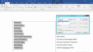 Chronology in microsoft word is convenient when it comes to organizing your documents. How To Sort A List Alphabetically In Microsoft Word 2017 Youtube
