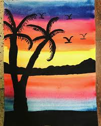 Anyway i also finally got back to some painting including these pieces of scenery i made for my copy of zombicide. Coconut Tree Sunset Caribbean Art Art Show Tree Art