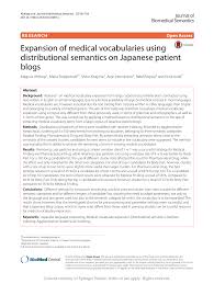 A machine that makes coffee 2. Pdf Expansion Of Medical Vocabularies Using Distributional Semantics On Japanese Patient Blogs
