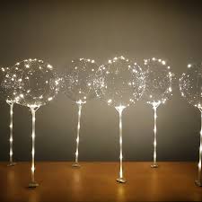 Led Clear Balloons For Table Tops 6 Pack All Inclusive Kit No Etsy In 2020 Clear Balloons Light Up Balloons Led Balloons