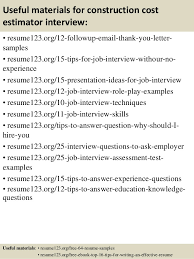civil estimator resume sample