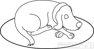 Animals Dog Sleeping Outline Black White Sleeping Dogs Clipart Black And White Black And White