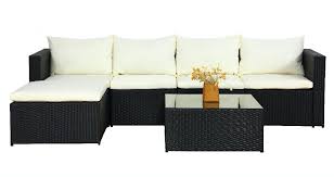 Poly Rattan Outdoor Garden Furniture Set Black Miami Cushion Patio Lounge New Furniture Garden Furniture Sets Patio Lounge