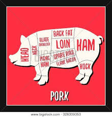 Pork Meat Cutting Vector Photo Free Trial Bigstock