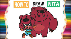 Select of 10000 printable coloring pages of the category games. Drawing Nita For Kids Brawl Stars Drawing Brawl Stars Kids Videos Kids Can Draw Youtube