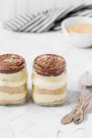 No Bake Eclair Cake In Mason Jars Jamie Kamber Recipe No Bake Eclair Cake Mason Jar Cakes Eclair Cake