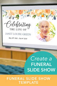 Yellow Rose Funeral Slideshow Template Funeral Template Etsy In 2020 Funeral Templates Funeral Programs Funeral Program Template