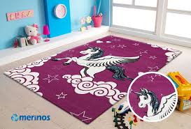 Grösse 80x150 120x170 160x230 schadstoffgeprüft ökotex 100 pflegeleicht / fussbodenheizung geeignet. Merinos Teppich Diamond Kids Einhorn M 640 17 Fucsia Primeteppiche Com