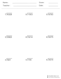 These worksheets cover most division subtopics and are were also conceived in line with common core. Long Division Practice