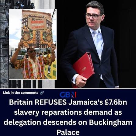 The Government insisted the UK 'does not and will not pay reparations'  after the petition was submitted to the King