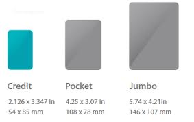 Generally speaking, credit cards share the same measurements. Pocketmaps Pocketmaps