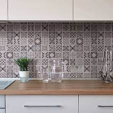 In a wet area you really need a tile , glass concrete or. 3d Spiro Black White Marble Mosaic Tile L 300mm W 300mm Diy At B Q