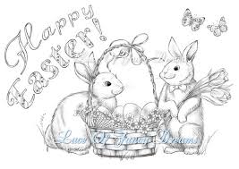 So let s look closely at their lives through this collection of easter bunny coloring pages to print. Happy Easter Coloring Page Pdf Cute Easter Bunny Coloring Etsy