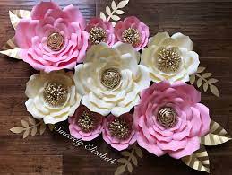 Next day delivery and processing. 9 Piece Paper Flowers Wedding Decor Bridal Decor Backdrops Etsy