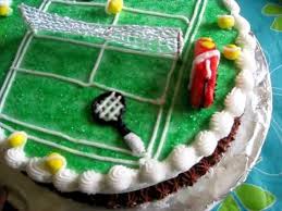 Tennis birthday cake topper happy birthday sign cake decorations for tennis racket ball player sport themed bday party supplies glitter black décor. Tennis Theme Cake Decoration Youtube