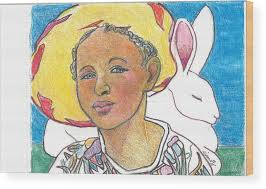Good Friday Easter Bunny Wood Print by Kippax Williams